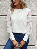Blusa Mary Com Manga De Renda