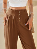 Calça Alfaiataria Francy Plissado Cintura Alta - Tiffani Moda Feminina