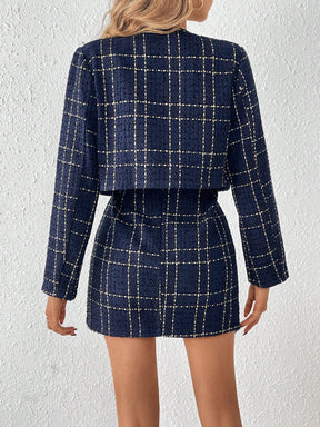 Conjunto Isabel Jaqueta E Saia Xadrez