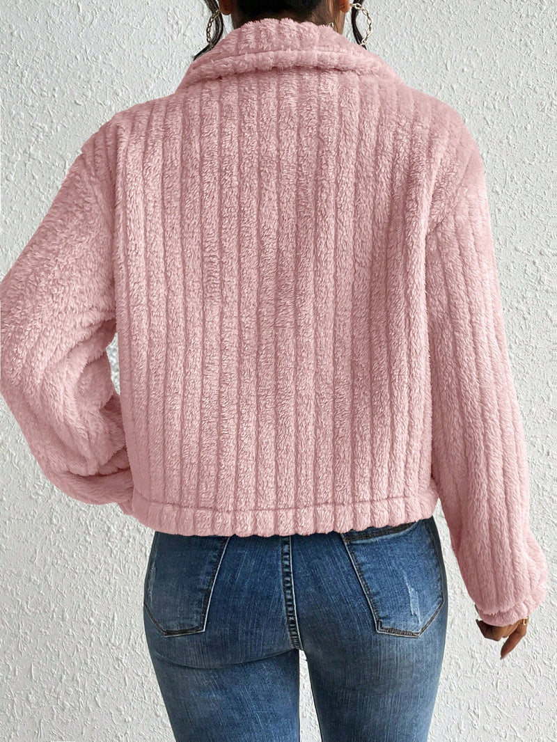 Jaqueta Monier de Pelúcia - Tiffani Moda Feminina