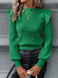 Suéter Moann Justo Babado No Ombro - Tiffani Moda Feminina