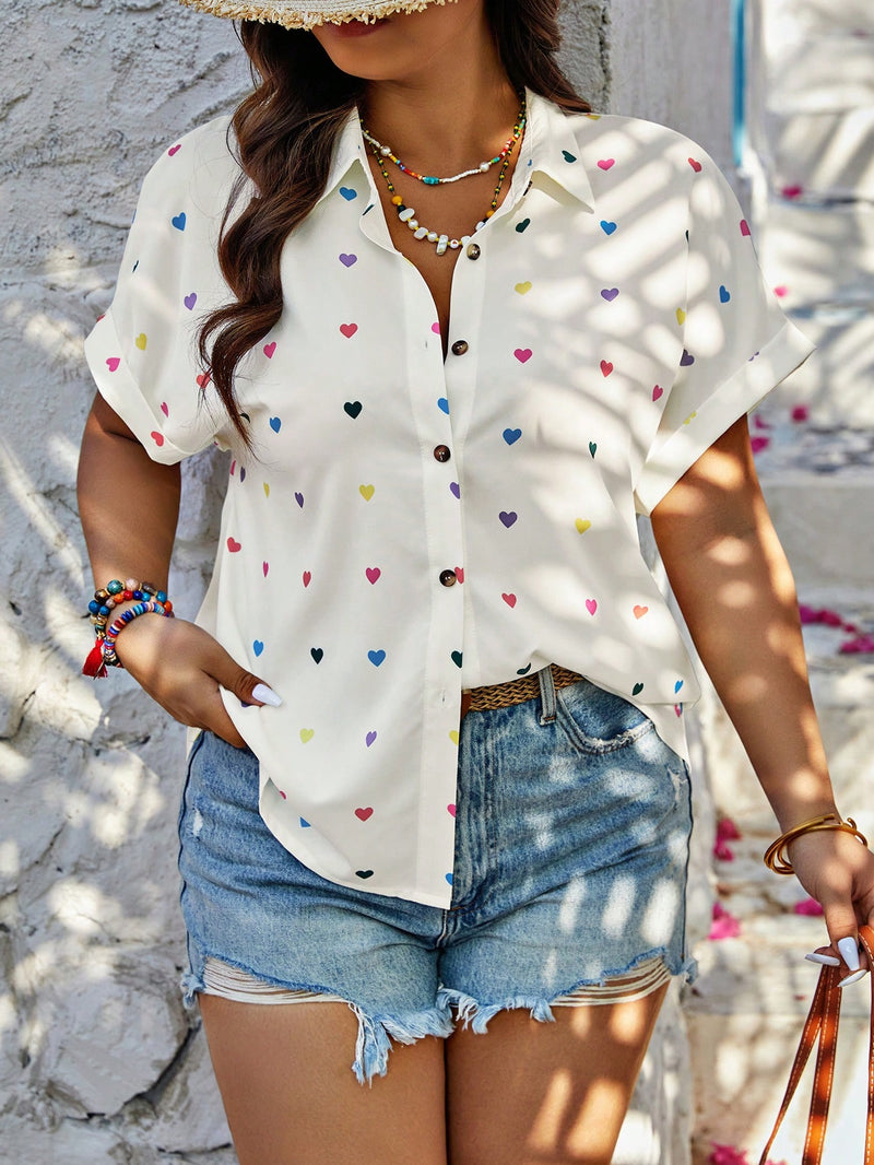 Camisa Corações Encantados - Tiffani Moda Feminina