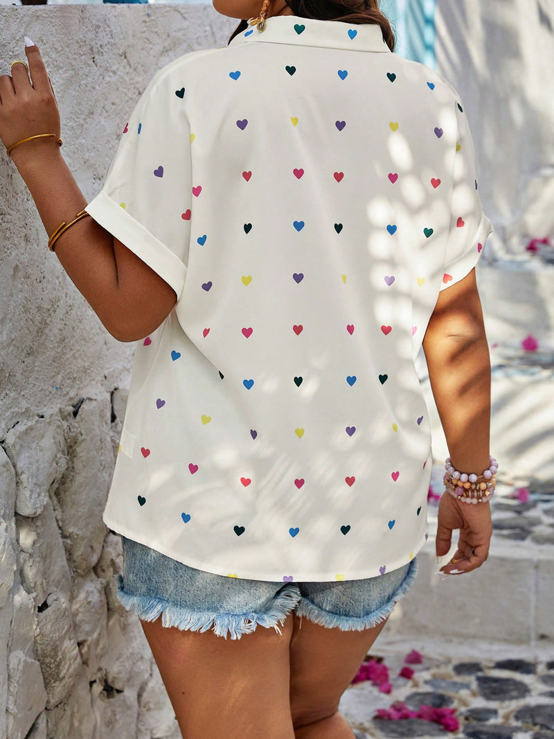 Camisa Corações Encantados - Tiffani Moda Feminina