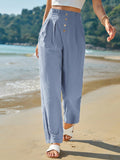 Calça Alfaiataria Francy Plissado Cintura Alta - Tiffani Moda Feminina
