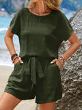 Conjunto Primavera Blusa & Shorts de cintura - Tiffani Moda Feminina