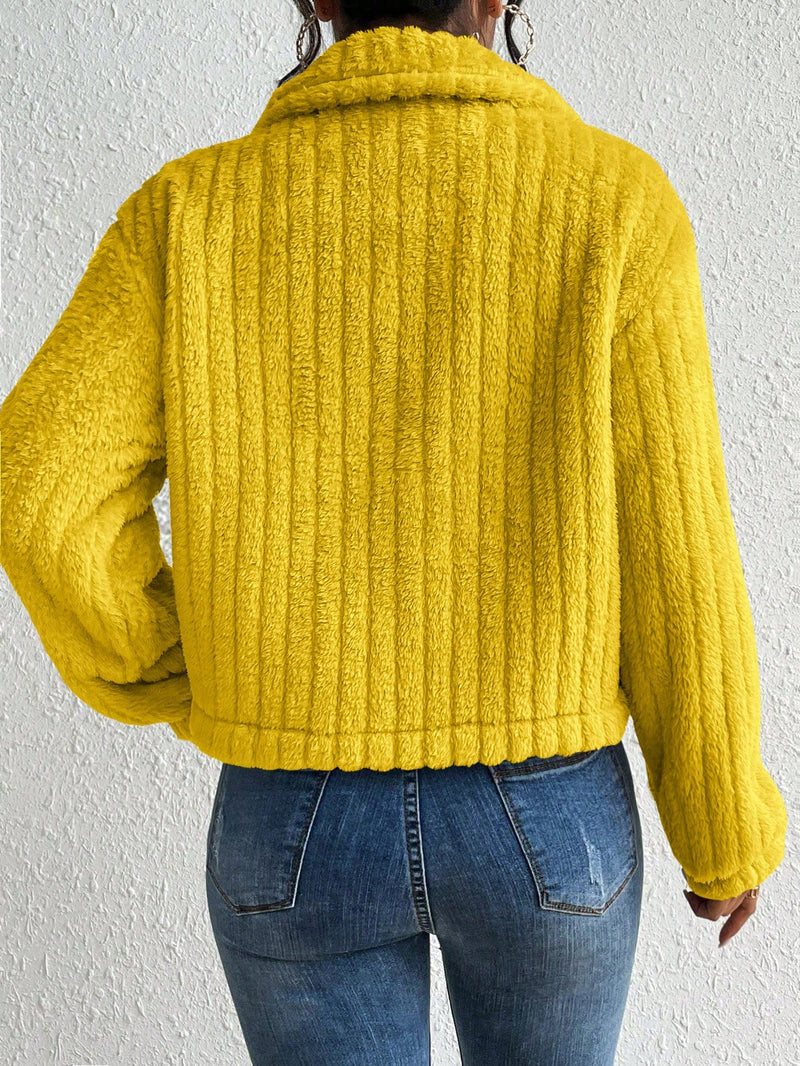 Jaqueta Monier de Pelúcia - Tiffani Moda Feminina