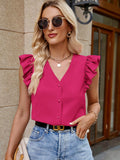 Camisa Clasi Fernanda Mangas com Babados - Tiffani Moda Feminina