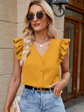Camisa Clasi Fernanda Mangas com Babados - Tiffani Moda Feminina