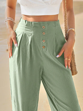 Calça Alfaiataria Francy Plissado Cintura Alta - Tiffani Moda Feminina