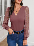 Camisa Manga Longa Com Detalhe de Acabamento de Borda de Concha - Tiffani Moda Feminina