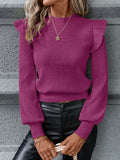 Suéter Moann Justo Babado No Ombro - Tiffani Moda Feminina