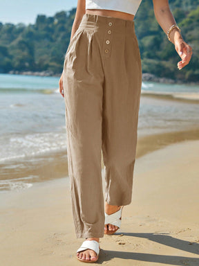 Calça Alfaiataria Francy Plissado Cintura Alta - Tiffani Moda Feminina