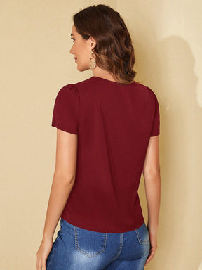 Blusa Pérolas Com manga bufante - Tiffani Moda Feminina
