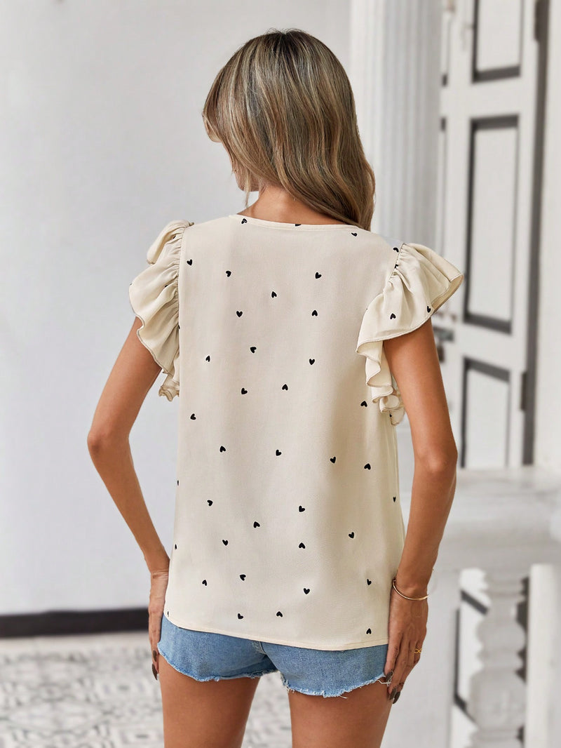 Camisa Clasi Fernanda Mangas com Babados - Tiffani Moda Feminina