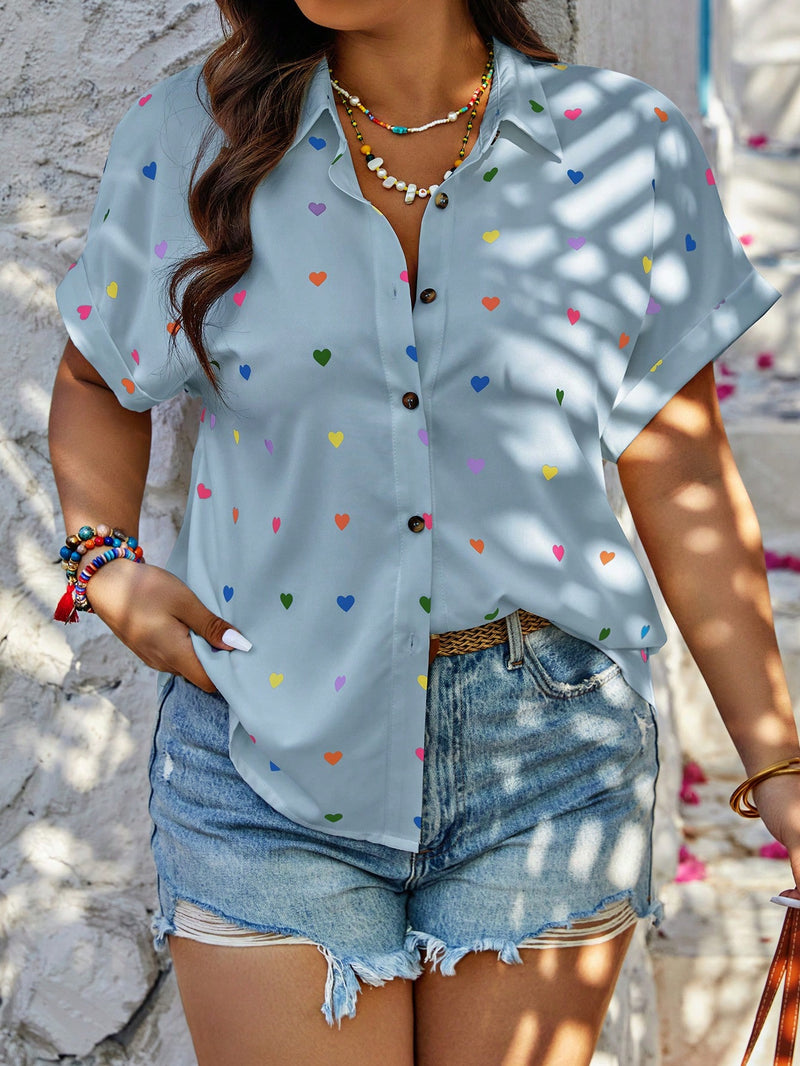 Camisa Corações Encantados - Tiffani Moda Feminina