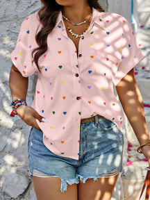 Camisa Corações Encantados - Tiffani Moda Feminina