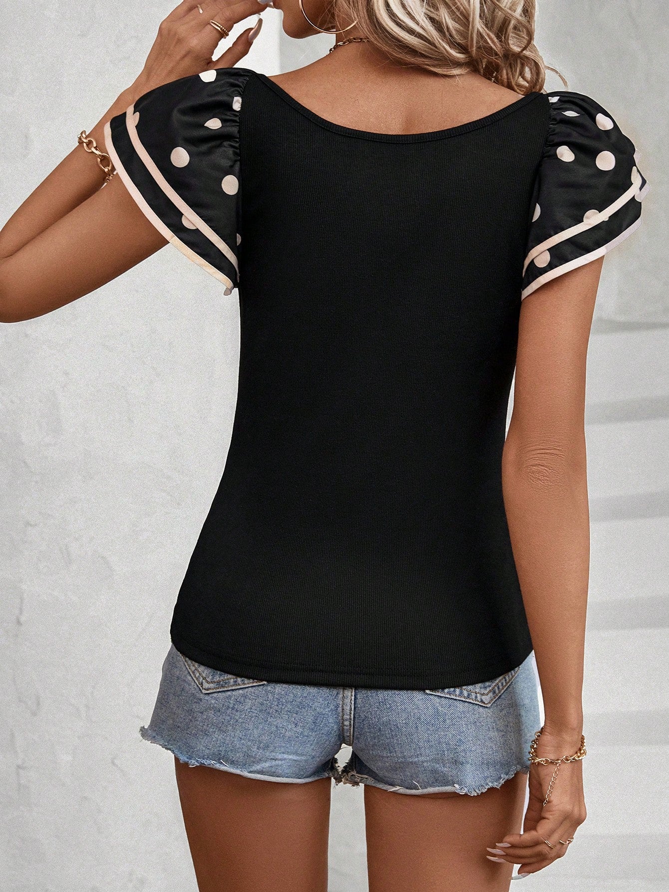Camiseta Classi Manga De Borboleta - Tiffani Moda Feminina