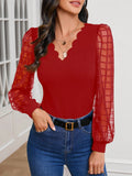 Camisa Manga Longa Com Detalhe de Acabamento de Borda de Concha - Tiffani Moda Feminina