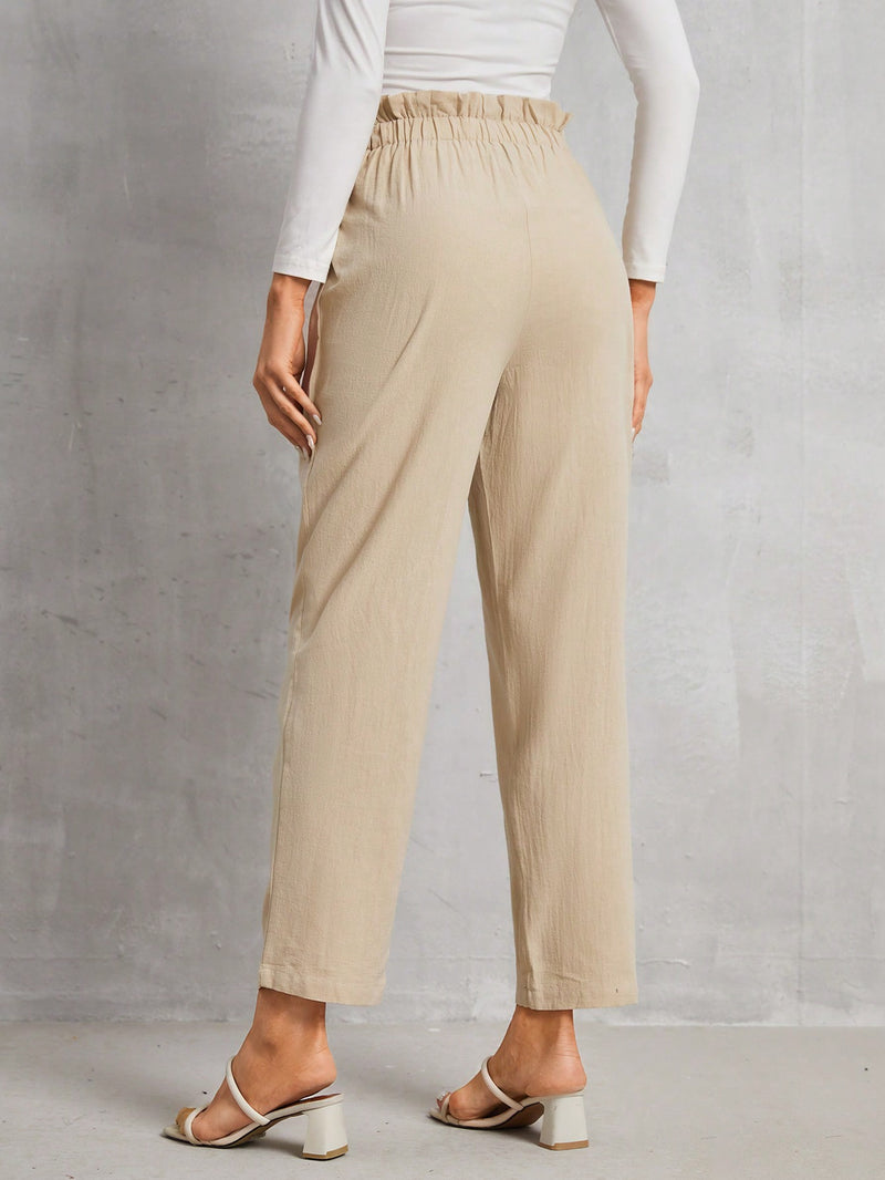 Calça Alfaiataria Francy Plissado Cintura Alta - Tiffani Moda Feminina