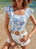 Camiseta Lila Bel Bainha Com Babados - Tiffani Moda Feminina