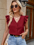 Camisa Clasi Fernanda Mangas com Babados - Tiffani Moda Feminina