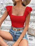 Camiseta Lila Bel Bainha Com Babados - Tiffani Moda Feminina