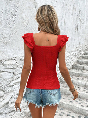 Camiseta Lila Bel Bainha Com Babados - Tiffani Moda Feminina