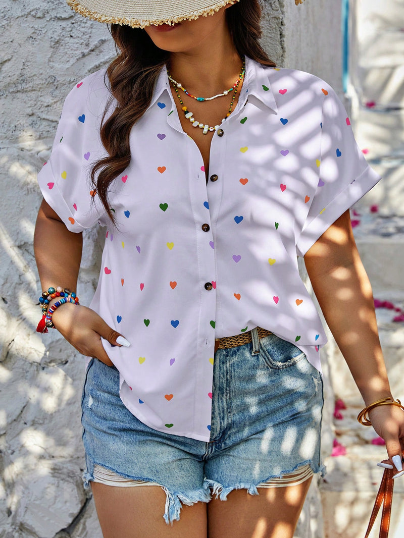 Camisa Corações Encantados - Tiffani Moda Feminina