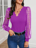Camisa Manga Longa Com Detalhe de Acabamento de Borda de Concha - Tiffani Moda Feminina