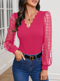 Camisa Manga Longa Com Detalhe de Acabamento de Borda de Concha - Tiffani Moda Feminina