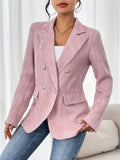 Blazer Julien De Duplo-breasted Com Gola Dobrada - Tiffani Moda Feminina