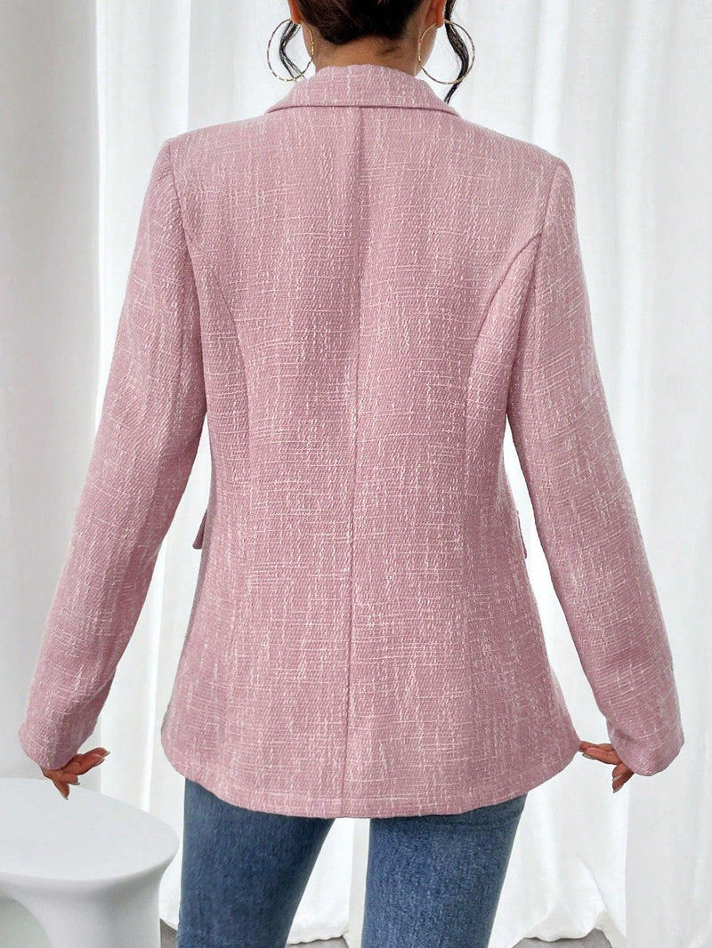 Blazer Julien De Duplo-breasted Com Gola Dobrada - Tiffani Moda Feminina