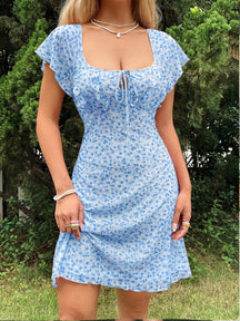 Vestido Paris Floral babado - Tiffani Moda Feminina