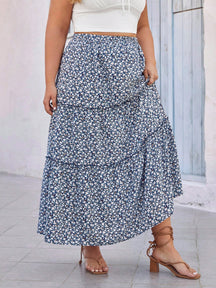 Saias Floral Encantada Plus-Size - Tiffani Moda Feminina