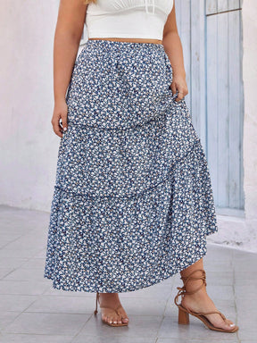Saias Floral Encantada Plus-Size - Tiffani Moda Feminina
