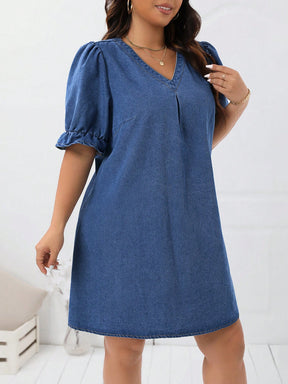 Vestido Jeans Janinne Plus Size