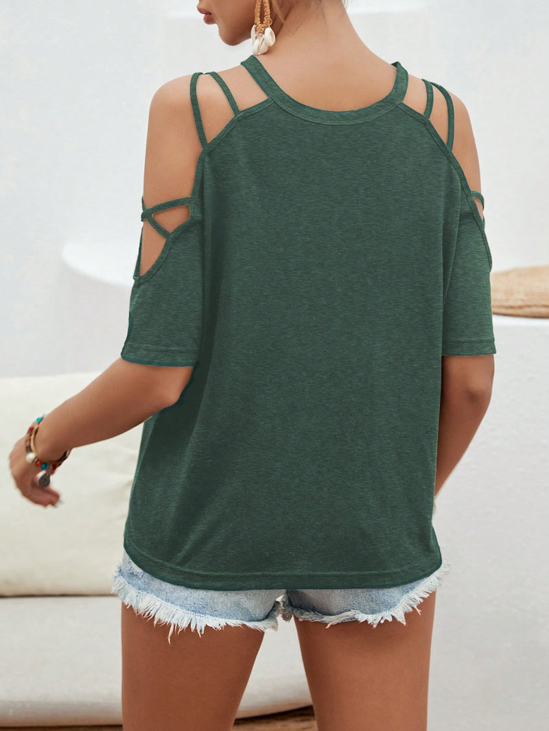 Camiseta Casual Chic De Alça - Tiffani Moda Feminina