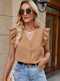Camisa Clasi Fernanda Mangas com Babados - Tiffani Moda Feminina