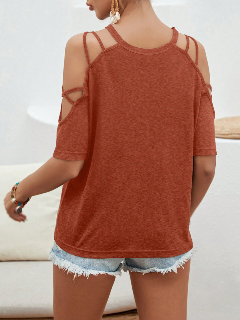 Camiseta Casual Chic De Alça - Tiffani Moda Feminina