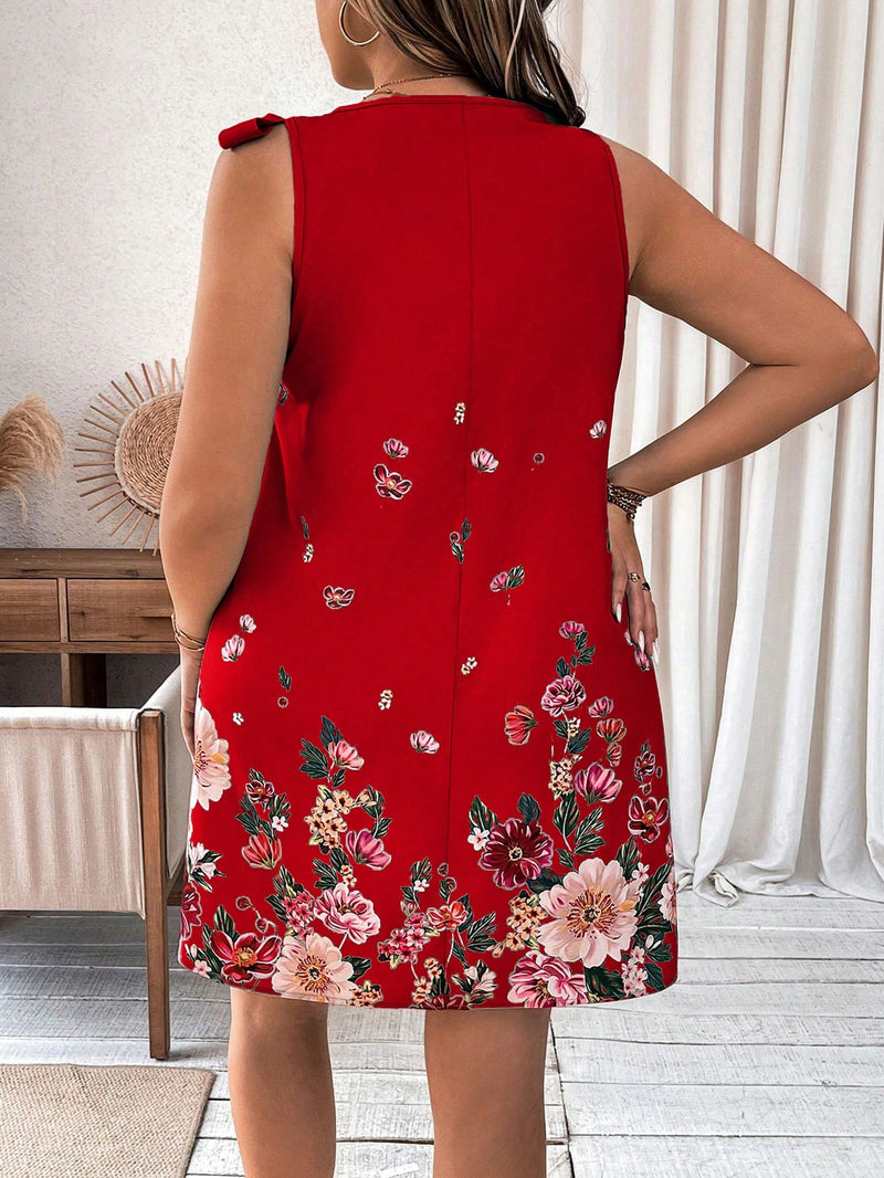 Vestido Plus Size Decote De Renda Em Patchwork - Tiffani Moda Feminina