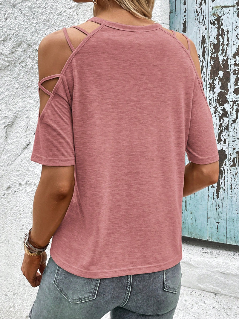 Camiseta Casual Chic De Alça - Tiffani Moda Feminina