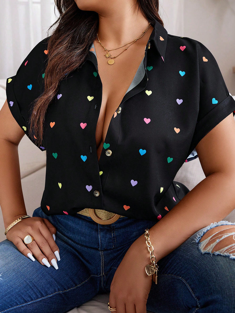 Camisa Corações Encantados - Tiffani Moda Feminina
