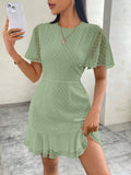 Vestido De Chiffon Com Bolinhas - Tiffani Moda Feminina