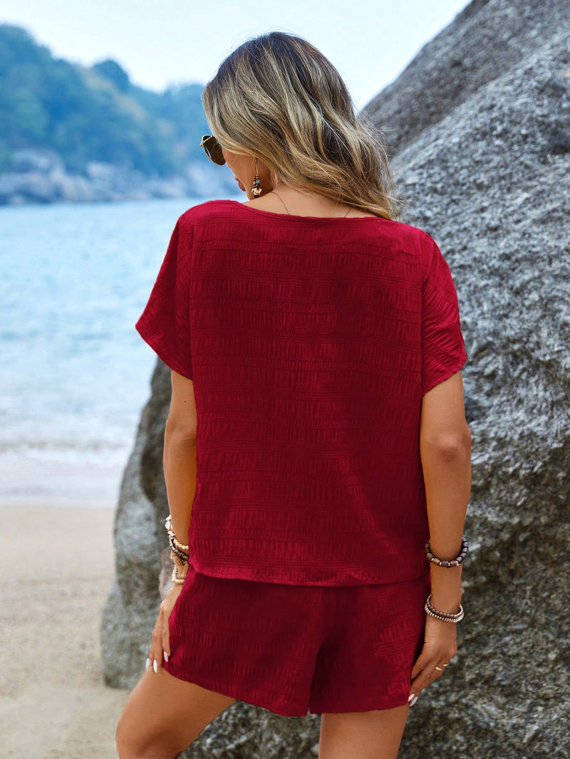 Conjunto Primavera Blusa & Shorts de cintura