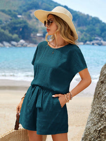 Conjunto Primavera Blusa & Shorts de cintura