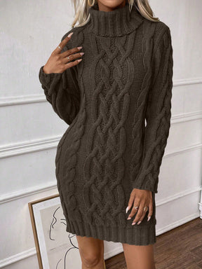 Vestido De Tricô Beatriz Gola Alta