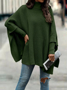 Poncho Beatrys gola alta manga