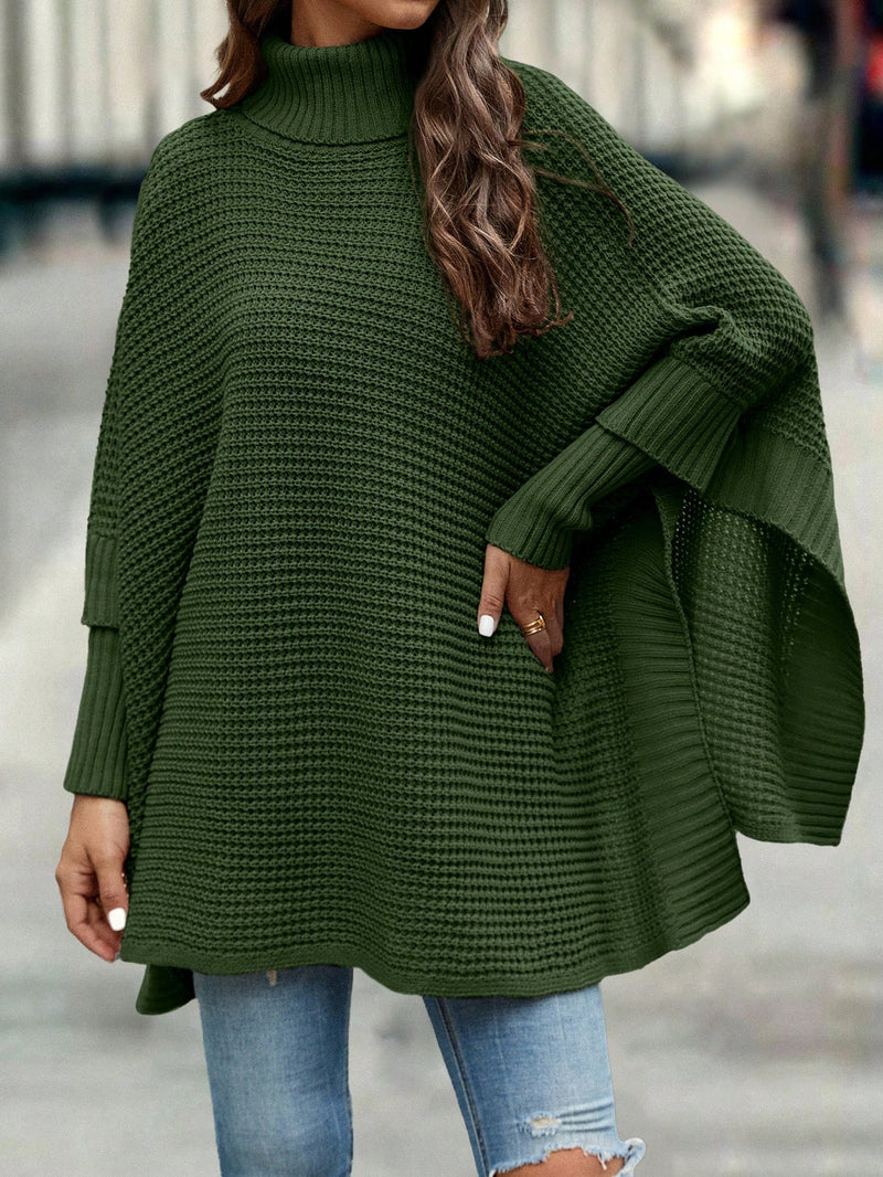 Poncho Beatrys gola alta manga