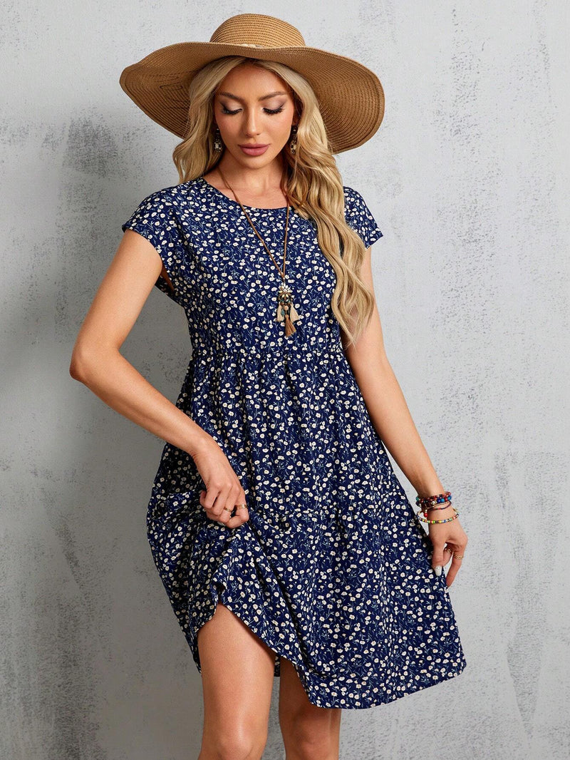 Vestido Bata floral Londres - Tiffani Moda Feminina