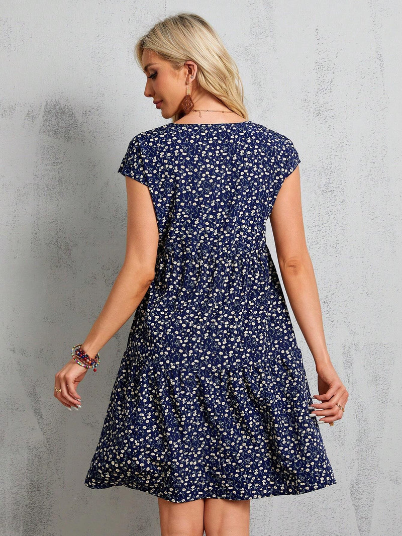 Vestido Bata floral Londres - Tiffani Moda Feminina